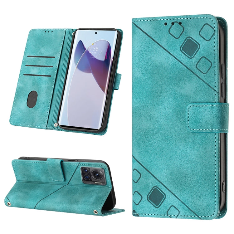 Skin-feel Embossed Leather Phone Case, For Motorola Moto G52, For Motorola Moto G62 5G, For Motorola Moto S30 Pro 5G, For Motorola Moto X30 Pro 5G