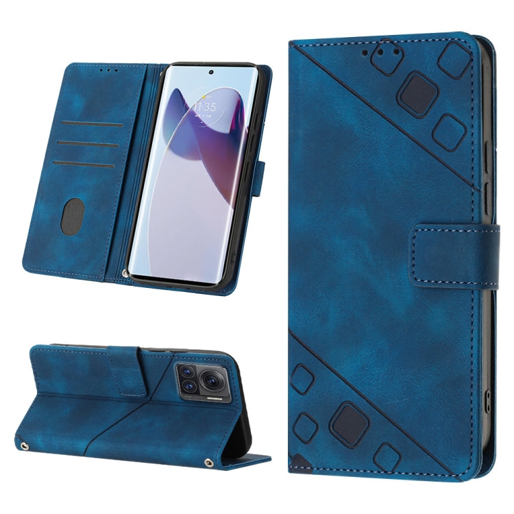 Skin-feel Embossed Leather Phone Case, For Motorola Moto G52, For Motorola Moto G62 5G, For Motorola Moto S30 Pro 5G, For Motorola Moto X30 Pro 5G
