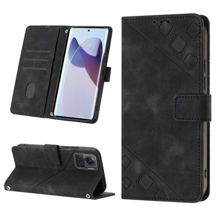 Skin-feel Embossed Leather Phone Case, For Motorola Moto G52, For Motorola Moto G62 5G, For Motorola Moto S30 Pro 5G, For Motorola Moto X30 Pro 5G