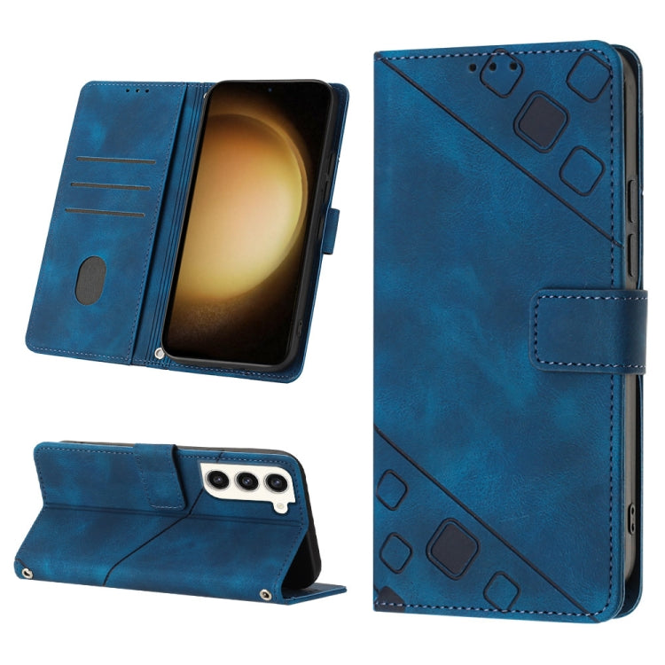 Skin-feel Embossed Leather Phone Case, For Samsung Galaxy S23 5G, For Samsung Galaxy S23+ 5G, For Samsung Galaxy S23 Ultra 5G, For Samsung Galaxy S22 5G, For Samsung Galaxy S22+ 5G, For Samsung Galaxy S22 Ultra 5G, For Samsung Galaxy S21 5G            ...