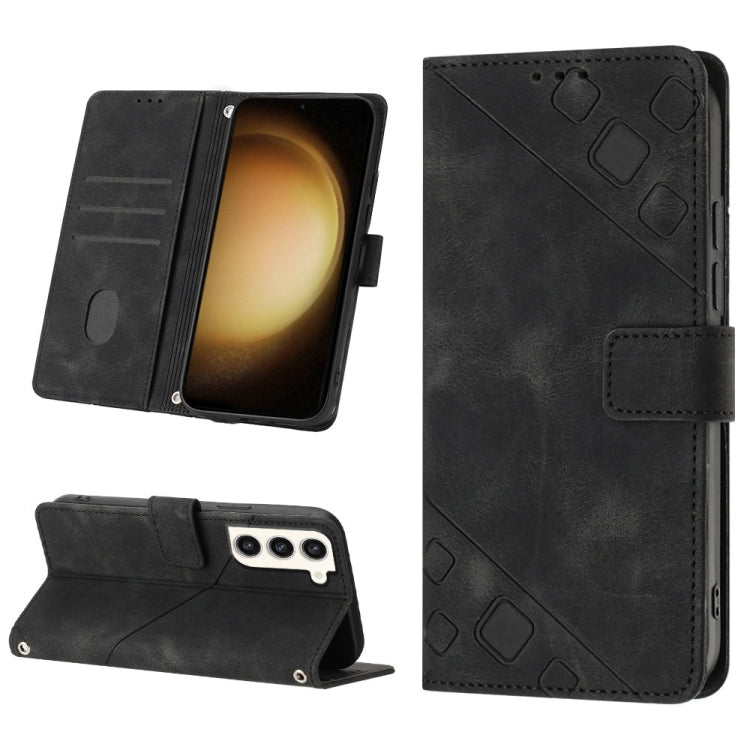 Skin-feel Embossed Leather Phone Case, For Samsung Galaxy S23 5G, For Samsung Galaxy S23+ 5G, For Samsung Galaxy S23 Ultra 5G, For Samsung Galaxy S22 5G, For Samsung Galaxy S22+ 5G, For Samsung Galaxy S22 Ultra 5G, For Samsung Galaxy S21 5G            ...