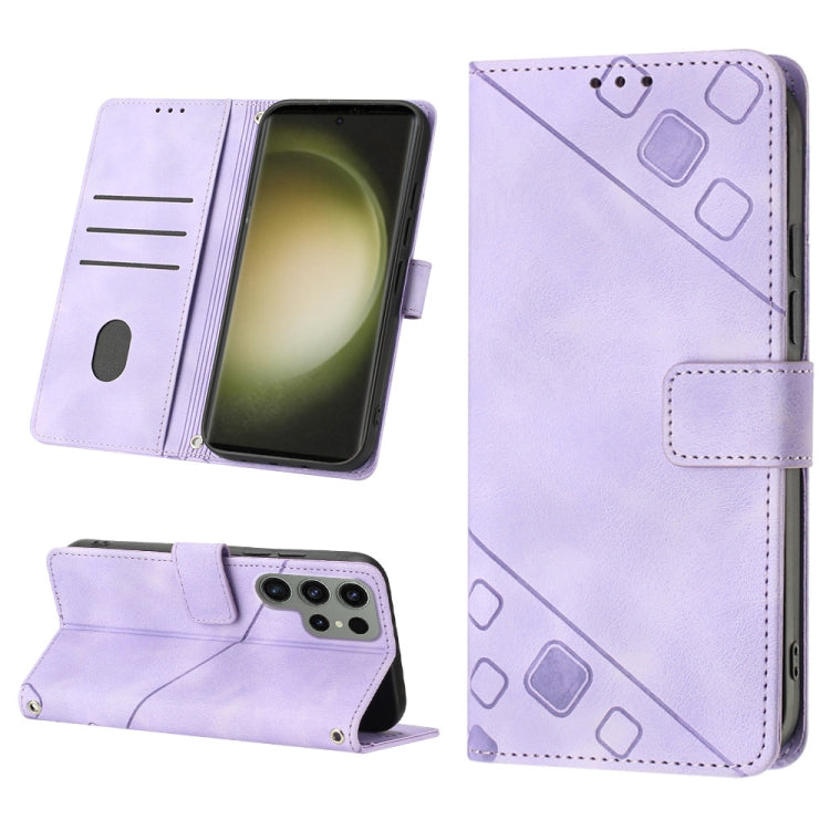 Skin-feel Embossed Leather Phone Case, For Samsung Galaxy S23 5G, For Samsung Galaxy S23+ 5G, For Samsung Galaxy S23 Ultra 5G, For Samsung Galaxy S22 5G, For Samsung Galaxy S22+ 5G, For Samsung Galaxy S22 Ultra 5G, For Samsung Galaxy S21 5G            ...