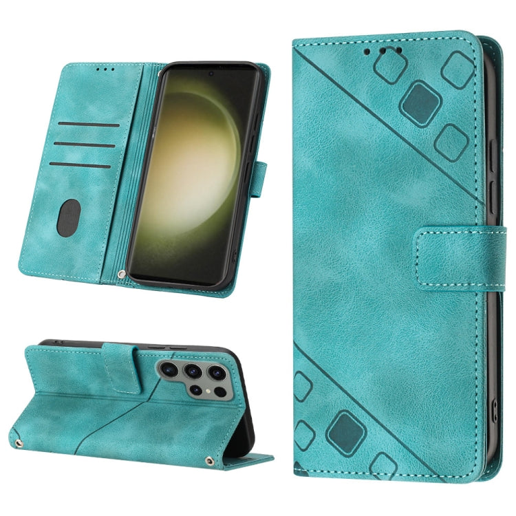 Skin-feel Embossed Leather Phone Case, For Samsung Galaxy S23 5G, For Samsung Galaxy S23+ 5G, For Samsung Galaxy S23 Ultra 5G, For Samsung Galaxy S22 5G, For Samsung Galaxy S22+ 5G, For Samsung Galaxy S22 Ultra 5G, For Samsung Galaxy S21 5G            ...
