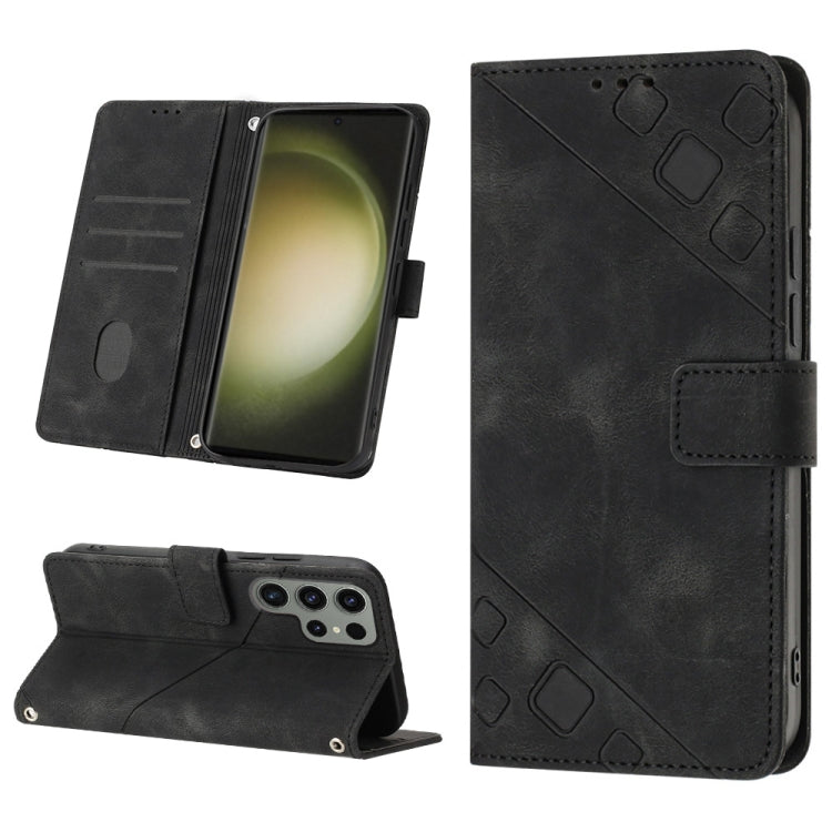 Skin-feel Embossed Leather Phone Case, For Samsung Galaxy S23 5G, For Samsung Galaxy S23+ 5G, For Samsung Galaxy S23 Ultra 5G, For Samsung Galaxy S22 5G, For Samsung Galaxy S22+ 5G, For Samsung Galaxy S22 Ultra 5G, For Samsung Galaxy S21 5G            ...