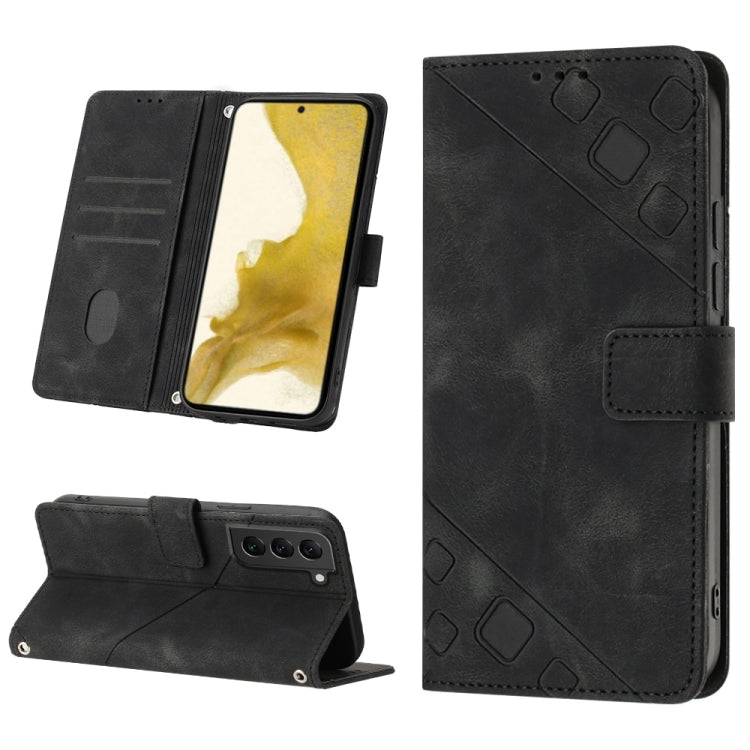 Skin-feel Embossed Leather Phone Case, For Samsung Galaxy S23 5G, For Samsung Galaxy S23+ 5G, For Samsung Galaxy S23 Ultra 5G, For Samsung Galaxy S22 5G, For Samsung Galaxy S22+ 5G, For Samsung Galaxy S22 Ultra 5G, For Samsung Galaxy S21 5G            ...