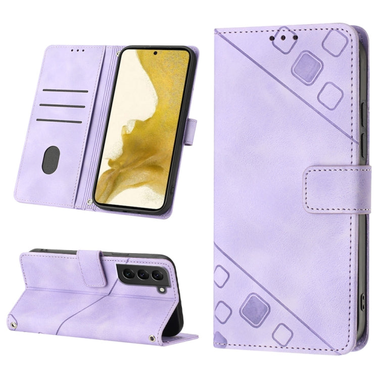 Skin-feel Embossed Leather Phone Case, For Samsung Galaxy S23 5G, For Samsung Galaxy S23+ 5G, For Samsung Galaxy S23 Ultra 5G, For Samsung Galaxy S22 5G, For Samsung Galaxy S22+ 5G, For Samsung Galaxy S22 Ultra 5G, For Samsung Galaxy S21 5G            ...
