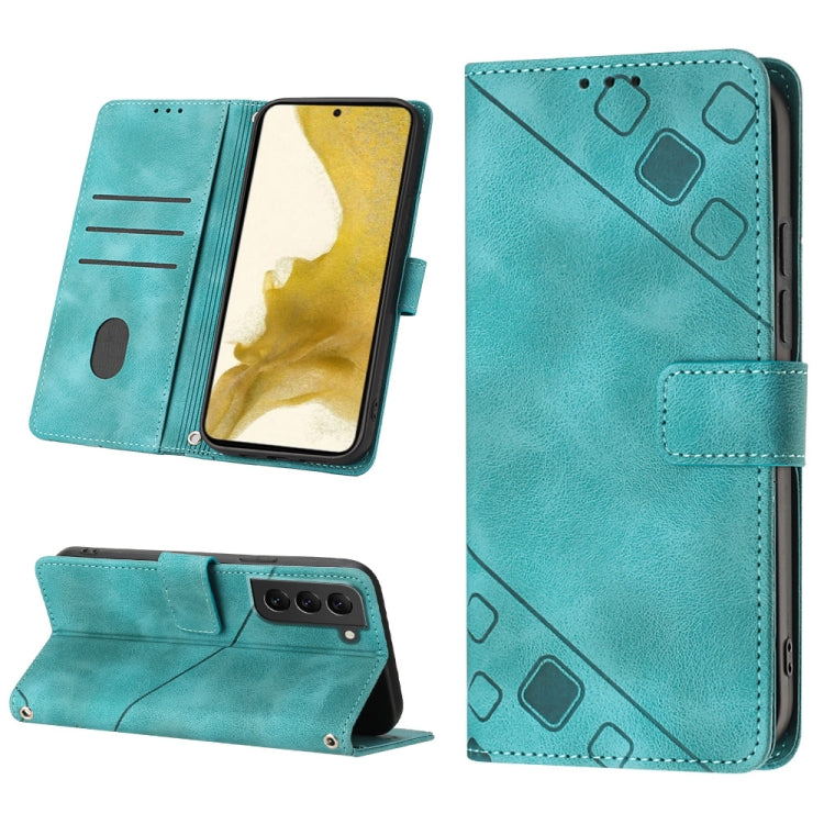 Skin-feel Embossed Leather Phone Case, For Samsung Galaxy S23 5G, For Samsung Galaxy S23+ 5G, For Samsung Galaxy S23 Ultra 5G, For Samsung Galaxy S22 5G, For Samsung Galaxy S22+ 5G, For Samsung Galaxy S22 Ultra 5G, For Samsung Galaxy S21 5G            ...