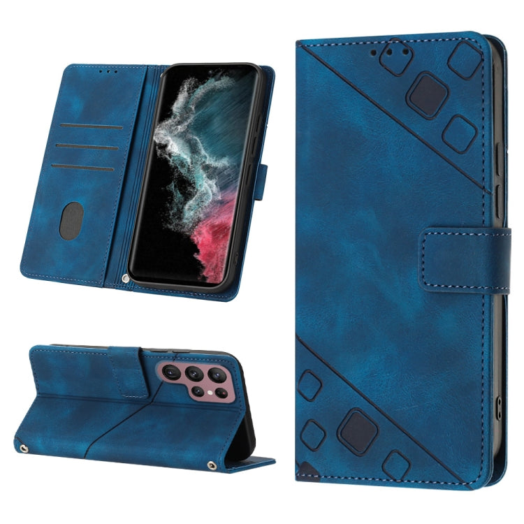 Skin-feel Embossed Leather Phone Case, For Samsung Galaxy S23 5G, For Samsung Galaxy S23+ 5G, For Samsung Galaxy S23 Ultra 5G, For Samsung Galaxy S22 5G, For Samsung Galaxy S22+ 5G, For Samsung Galaxy S22 Ultra 5G, For Samsung Galaxy S21 5G            ...