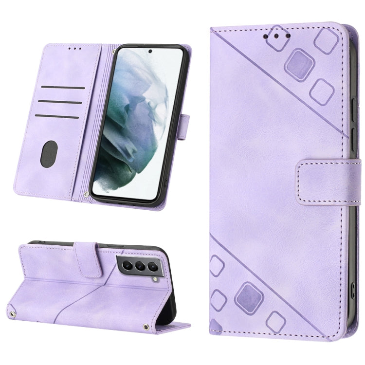 Skin-feel Embossed Leather Phone Case, For Samsung Galaxy S23 5G, For Samsung Galaxy S23+ 5G, For Samsung Galaxy S23 Ultra 5G, For Samsung Galaxy S22 5G, For Samsung Galaxy S22+ 5G, For Samsung Galaxy S22 Ultra 5G, For Samsung Galaxy S21 5G            ...