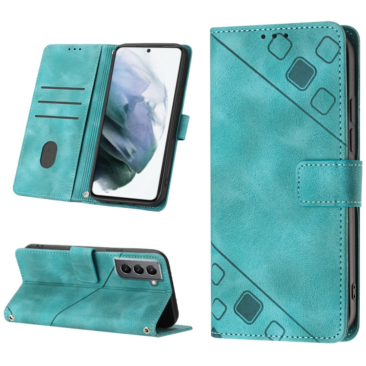 Skin-feel Embossed Leather Phone Case, For Samsung Galaxy S23 5G, For Samsung Galaxy S23+ 5G, For Samsung Galaxy S23 Ultra 5G, For Samsung Galaxy S22 5G, For Samsung Galaxy S22+ 5G, For Samsung Galaxy S22 Ultra 5G, For Samsung Galaxy S21 5G            ...
