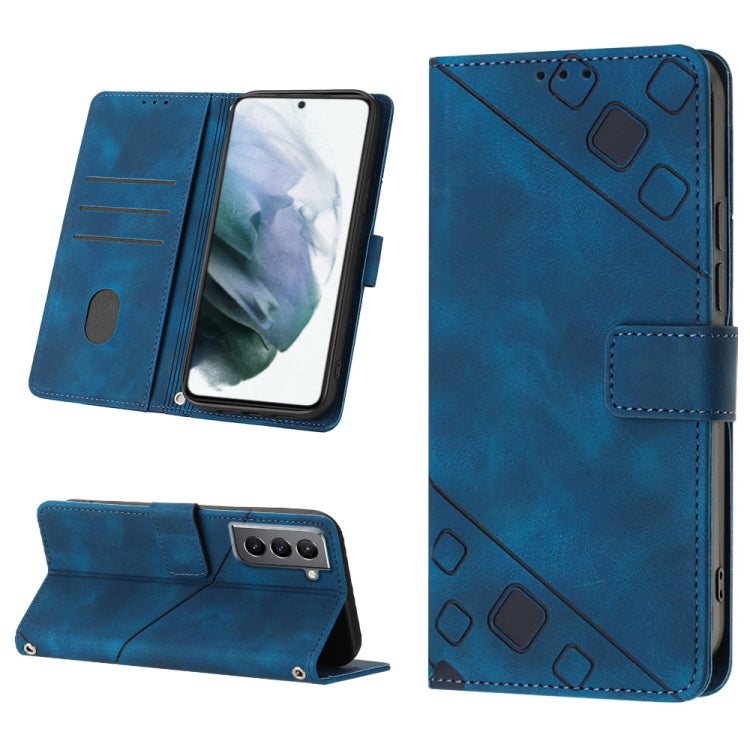 Skin-feel Embossed Leather Phone Case, For Samsung Galaxy S23 5G, For Samsung Galaxy S23+ 5G, For Samsung Galaxy S23 Ultra 5G, For Samsung Galaxy S22 5G, For Samsung Galaxy S22+ 5G, For Samsung Galaxy S22 Ultra 5G, For Samsung Galaxy S21 5G            ...