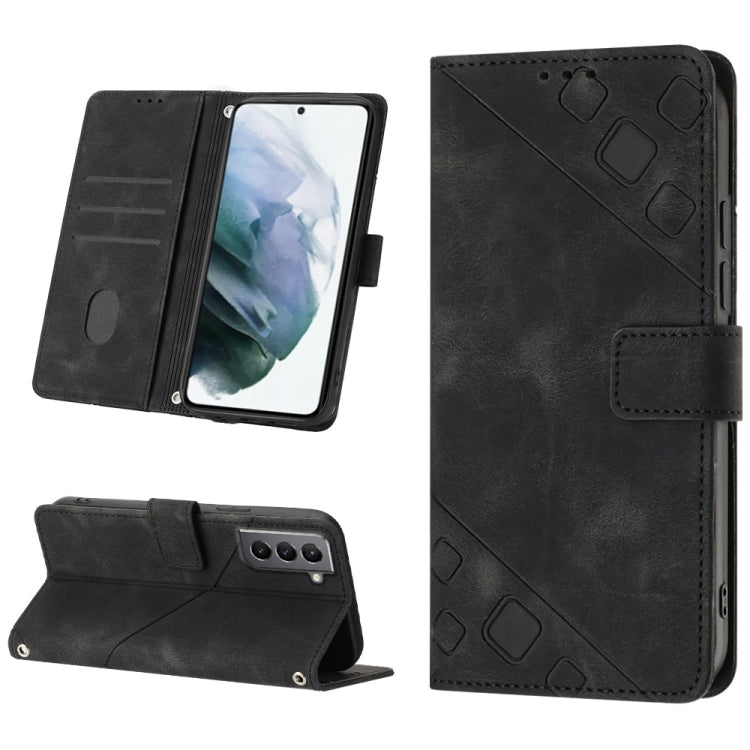 Skin-feel Embossed Leather Phone Case, For Samsung Galaxy S23 5G, For Samsung Galaxy S23+ 5G, For Samsung Galaxy S23 Ultra 5G, For Samsung Galaxy S22 5G, For Samsung Galaxy S22+ 5G, For Samsung Galaxy S22 Ultra 5G, For Samsung Galaxy S21 5G            ...