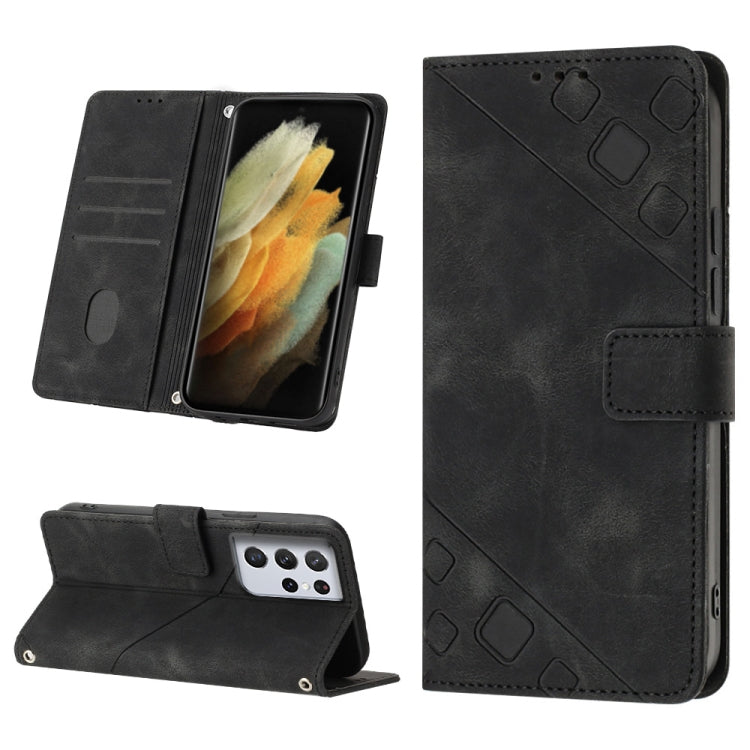 Skin-feel Embossed Leather Phone Case, For Samsung Galaxy S21 Ultra 5G, For Samsung Galaxy S21 FE 5G, For Samsung Galaxy S20 FE / S20 FE 2022, For Samsung Galaxy A03s 164.3mm India, For Samsung Galaxy A03s 166.6mm, For Samsung Galaxy A03s 165.8mm US   ...