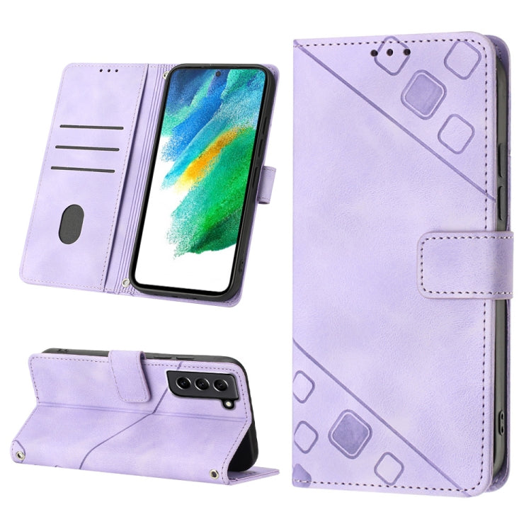 Skin-feel Embossed Leather Phone Case, For Samsung Galaxy S21 Ultra 5G, For Samsung Galaxy S21 FE 5G, For Samsung Galaxy S20 FE / S20 FE 2022, For Samsung Galaxy A03s 164.3mm India, For Samsung Galaxy A03s 166.6mm, For Samsung Galaxy A03s 165.8mm US   ...