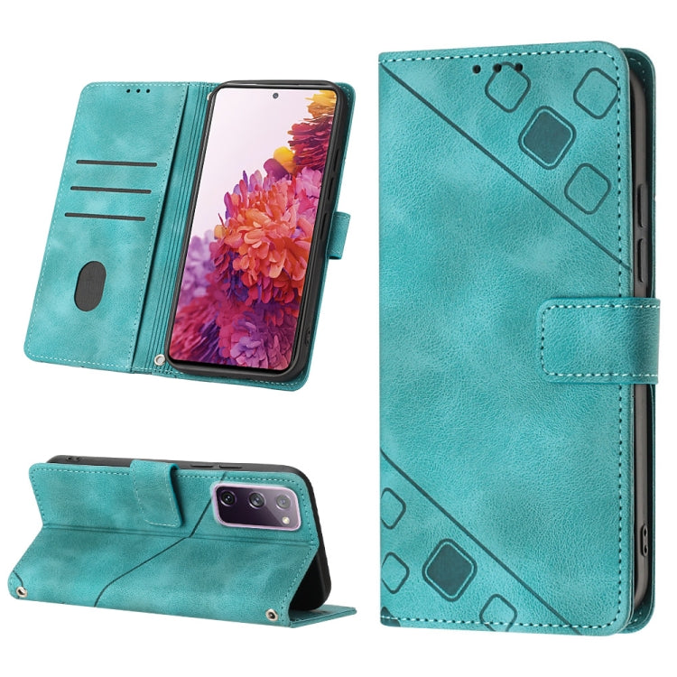 Skin-feel Embossed Leather Phone Case, For Samsung Galaxy S21 Ultra 5G, For Samsung Galaxy S21 FE 5G, For Samsung Galaxy S20 FE / S20 FE 2022, For Samsung Galaxy A03s 164.3mm India, For Samsung Galaxy A03s 166.6mm, For Samsung Galaxy A03s 165.8mm US   ...