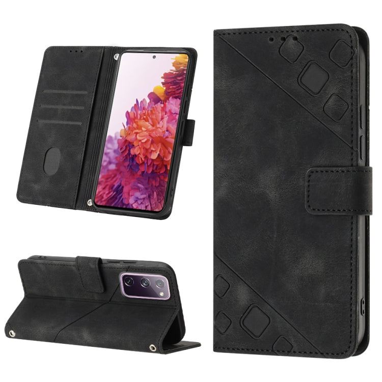 Skin-feel Embossed Leather Phone Case, For Samsung Galaxy S21 Ultra 5G, For Samsung Galaxy S21 FE 5G, For Samsung Galaxy S20 FE / S20 FE 2022, For Samsung Galaxy A03s 164.3mm India, For Samsung Galaxy A03s 166.6mm, For Samsung Galaxy A03s 165.8mm US   ...