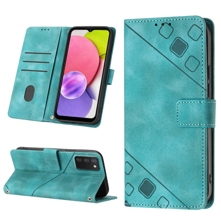 Skin-feel Embossed Leather Phone Case, For Samsung Galaxy S21 Ultra 5G, For Samsung Galaxy S21 FE 5G, For Samsung Galaxy S20 FE / S20 FE 2022, For Samsung Galaxy A03s 164.3mm India, For Samsung Galaxy A03s 166.6mm, For Samsung Galaxy A03s 165.8mm US   ...