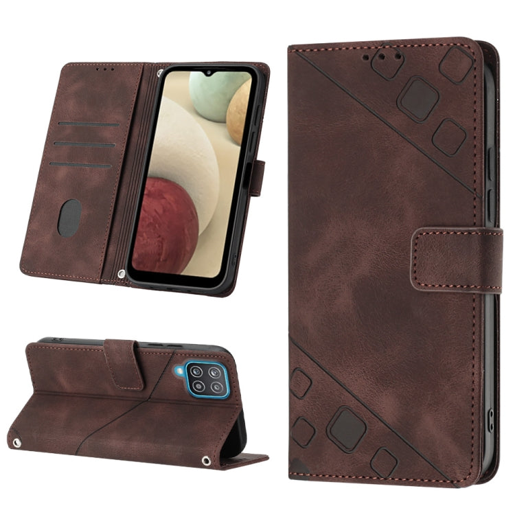 Skin-feel Embossed Leather Phone Case, For Samsung Galaxy S21 Ultra 5G, For Samsung Galaxy S21 FE 5G, For Samsung Galaxy S20 FE / S20 FE 2022, For Samsung Galaxy A03s 164.3mm India, For Samsung Galaxy A03s 166.6mm, For Samsung Galaxy A03s 165.8mm US   ...