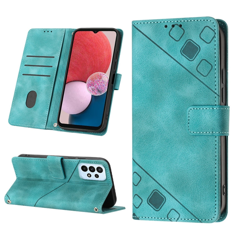 Skin-feel Embossed Leather Phone Case, For Samsung Galaxy S21 Ultra 5G, For Samsung Galaxy S21 FE 5G, For Samsung Galaxy S20 FE / S20 FE 2022, For Samsung Galaxy A03s 164.3mm India, For Samsung Galaxy A03s 166.6mm, For Samsung Galaxy A03s 165.8mm US   ...