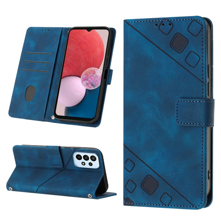 Skin-feel Embossed Leather Phone Case, For Samsung Galaxy S21 Ultra 5G, For Samsung Galaxy S21 FE 5G, For Samsung Galaxy S20 FE / S20 FE 2022, For Samsung Galaxy A03s 164.3mm India, For Samsung Galaxy A03s 166.6mm, For Samsung Galaxy A03s 165.8mm US   ...