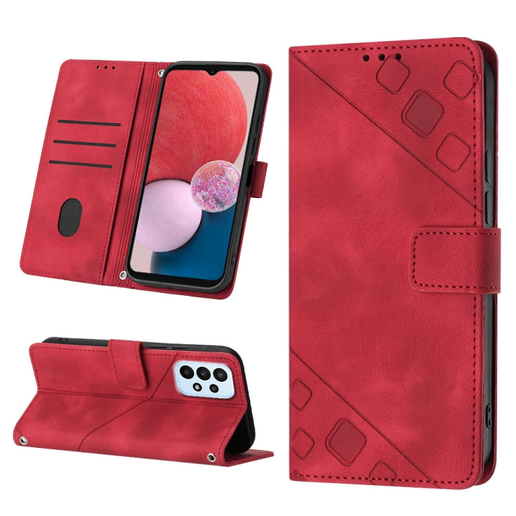 Skin-feel Embossed Leather Phone Case, For Samsung Galaxy S21 Ultra 5G, For Samsung Galaxy S21 FE 5G, For Samsung Galaxy S20 FE / S20 FE 2022, For Samsung Galaxy A03s 164.3mm India, For Samsung Galaxy A03s 166.6mm, For Samsung Galaxy A03s 165.8mm US   ...