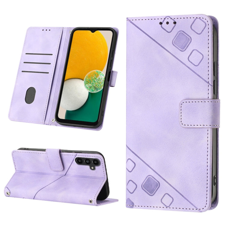 Skin-feel Embossed Leather Phone Case, For Samsung Galaxy A13 5G /A04 4G/A04e, For Samsung Galaxy A14 5G, For Samsung Galaxy A22 5G, For Samsung Galaxy A22 4G / M32 4G, For Samsung Galaxy A23 4G / F23 5G, For Samsung Galaxy A32 4G                      ...