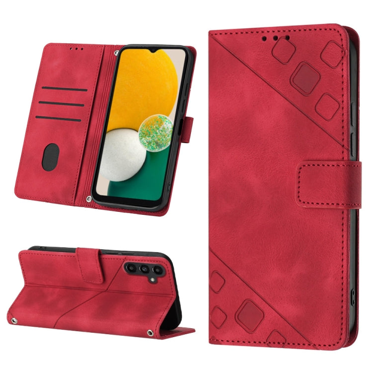 Skin-feel Embossed Leather Phone Case, For Samsung Galaxy A13 5G /A04 4G/A04e, For Samsung Galaxy A14 5G, For Samsung Galaxy A22 5G, For Samsung Galaxy A22 4G / M32 4G, For Samsung Galaxy A23 4G / F23 5G, For Samsung Galaxy A32 4G                      ...