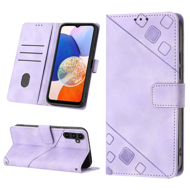 Skin-feel Embossed Leather Phone Case, For Samsung Galaxy A13 5G /A04 4G/A04e, For Samsung Galaxy A14 5G, For Samsung Galaxy A22 5G, For Samsung Galaxy A22 4G / M32 4G, For Samsung Galaxy A23 4G / F23 5G, For Samsung Galaxy A32 4G                      ...