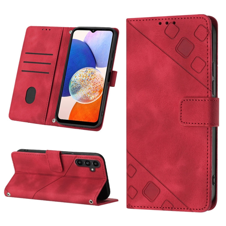 Skin-feel Embossed Leather Phone Case, For Samsung Galaxy A13 5G /A04 4G/A04e, For Samsung Galaxy A14 5G, For Samsung Galaxy A22 5G, For Samsung Galaxy A22 4G / M32 4G, For Samsung Galaxy A23 4G / F23 5G, For Samsung Galaxy A32 4G                      ...