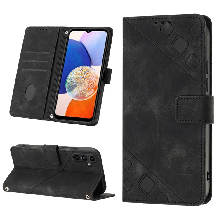 Skin-feel Embossed Leather Phone Case, For Samsung Galaxy A13 5G /A04 4G/A04e, For Samsung Galaxy A14 5G, For Samsung Galaxy A22 5G, For Samsung Galaxy A22 4G / M32 4G, For Samsung Galaxy A23 4G / F23 5G, For Samsung Galaxy A32 4G                      ...