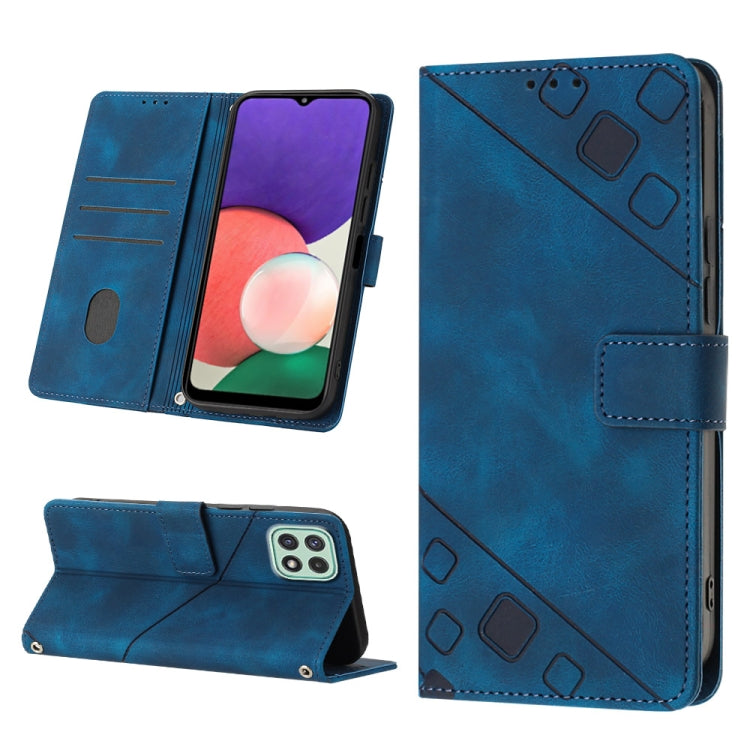 Skin-feel Embossed Leather Phone Case, For Samsung Galaxy A13 5G /A04 4G/A04e, For Samsung Galaxy A14 5G, For Samsung Galaxy A22 5G, For Samsung Galaxy A22 4G / M32 4G, For Samsung Galaxy A23 4G / F23 5G, For Samsung Galaxy A32 4G                      ...