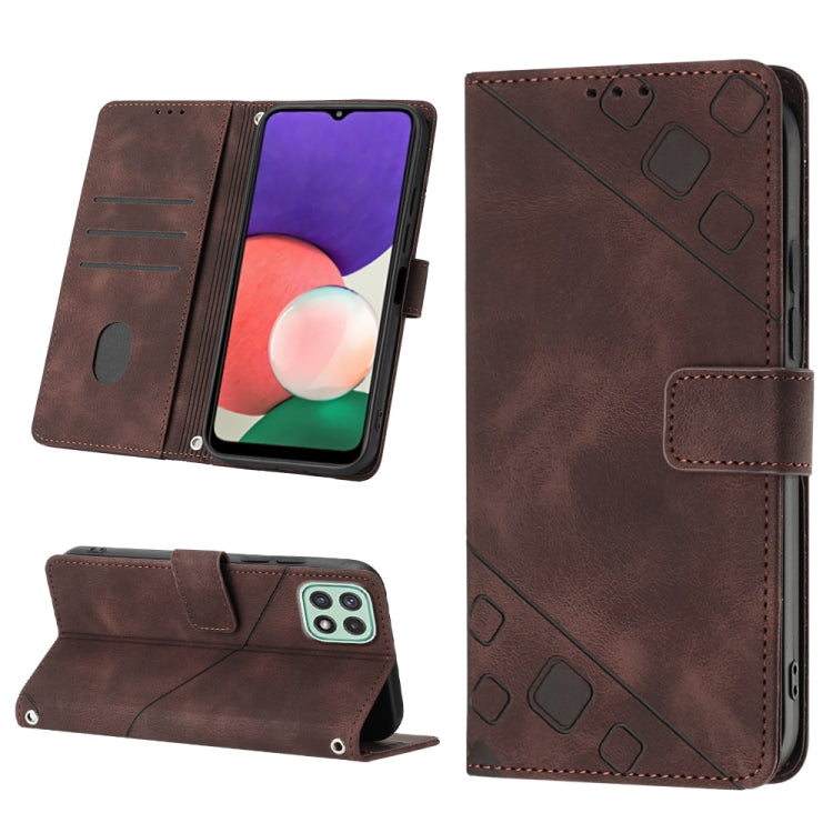 Skin-feel Embossed Leather Phone Case, For Samsung Galaxy A13 5G /A04 4G/A04e, For Samsung Galaxy A14 5G, For Samsung Galaxy A22 5G, For Samsung Galaxy A22 4G / M32 4G, For Samsung Galaxy A23 4G / F23 5G, For Samsung Galaxy A32 4G                      ...