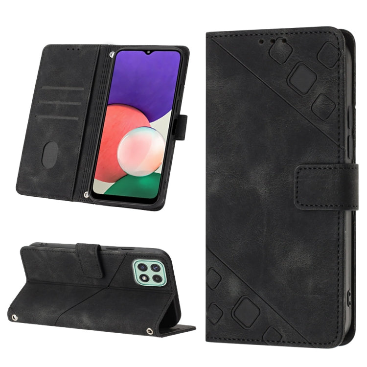 Skin-feel Embossed Leather Phone Case, For Samsung Galaxy A13 5G /A04 4G/A04e, For Samsung Galaxy A14 5G, For Samsung Galaxy A22 5G, For Samsung Galaxy A22 4G / M32 4G, For Samsung Galaxy A23 4G / F23 5G, For Samsung Galaxy A32 4G                      ...