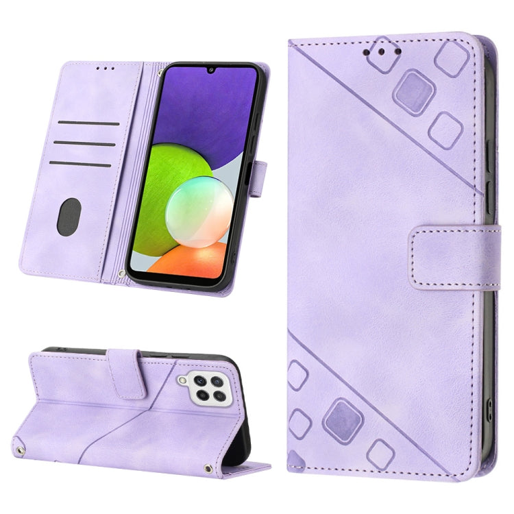 Skin-feel Embossed Leather Phone Case, For Samsung Galaxy A13 5G /A04 4G/A04e, For Samsung Galaxy A14 5G, For Samsung Galaxy A22 5G, For Samsung Galaxy A22 4G / M32 4G, For Samsung Galaxy A23 4G / F23 5G, For Samsung Galaxy A32 4G                      ...