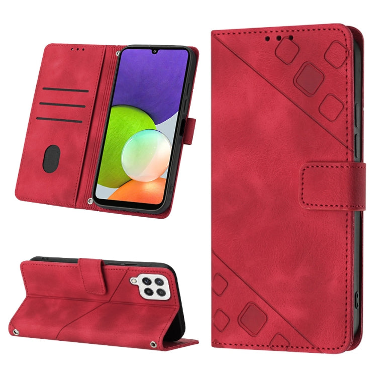 Skin-feel Embossed Leather Phone Case, For Samsung Galaxy A13 5G /A04 4G/A04e, For Samsung Galaxy A14 5G, For Samsung Galaxy A22 5G, For Samsung Galaxy A22 4G / M32 4G, For Samsung Galaxy A23 4G / F23 5G, For Samsung Galaxy A32 4G                      ...