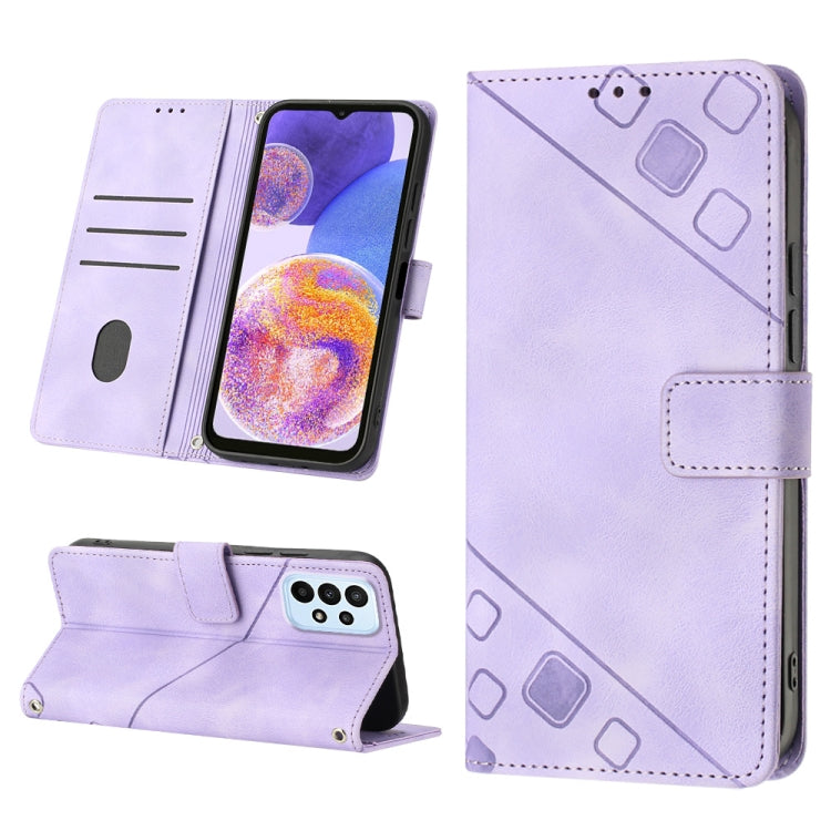 Skin-feel Embossed Leather Phone Case, For Samsung Galaxy A13 5G /A04 4G/A04e, For Samsung Galaxy A14 5G, For Samsung Galaxy A22 5G, For Samsung Galaxy A22 4G / M32 4G, For Samsung Galaxy A23 4G / F23 5G, For Samsung Galaxy A32 4G                      ...