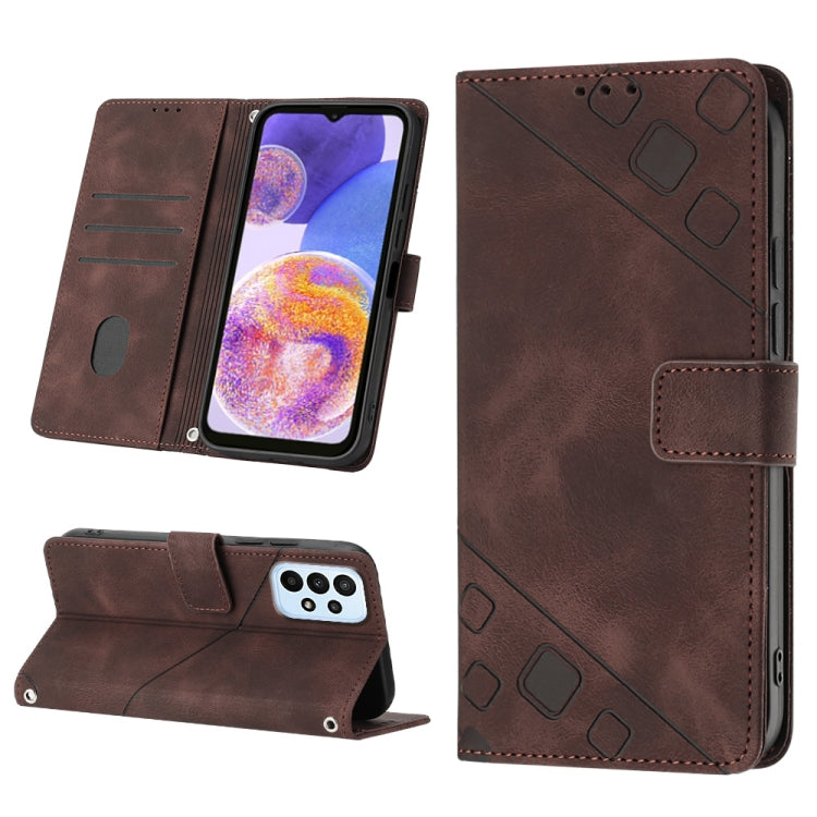 Skin-feel Embossed Leather Phone Case, For Samsung Galaxy A13 5G /A04 4G/A04e, For Samsung Galaxy A14 5G, For Samsung Galaxy A22 5G, For Samsung Galaxy A22 4G / M32 4G, For Samsung Galaxy A23 4G / F23 5G, For Samsung Galaxy A32 4G                      ...