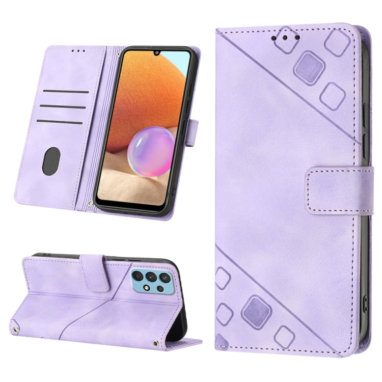 Skin-feel Embossed Leather Phone Case, For Samsung Galaxy A13 5G /A04 4G/A04e, For Samsung Galaxy A14 5G, For Samsung Galaxy A22 5G, For Samsung Galaxy A22 4G / M32 4G, For Samsung Galaxy A23 4G / F23 5G, For Samsung Galaxy A32 4G                      ...