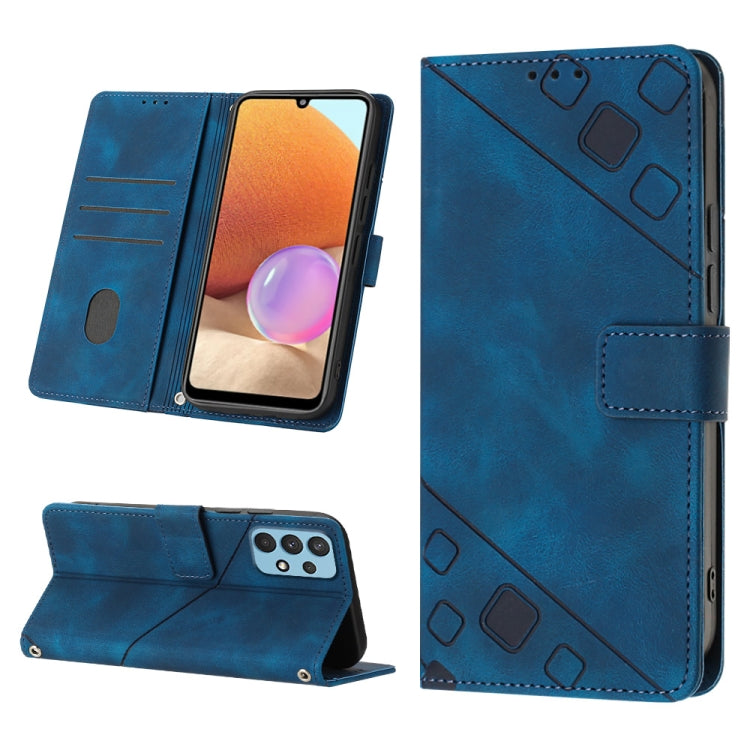 Skin-feel Embossed Leather Phone Case, For Samsung Galaxy A13 5G /A04 4G/A04e, For Samsung Galaxy A14 5G, For Samsung Galaxy A22 5G, For Samsung Galaxy A22 4G / M32 4G, For Samsung Galaxy A23 4G / F23 5G, For Samsung Galaxy A32 4G                      ...