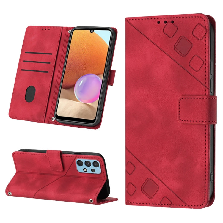 Skin-feel Embossed Leather Phone Case, For Samsung Galaxy A13 5G /A04 4G/A04e, For Samsung Galaxy A14 5G, For Samsung Galaxy A22 5G, For Samsung Galaxy A22 4G / M32 4G, For Samsung Galaxy A23 4G / F23 5G, For Samsung Galaxy A32 4G                      ...