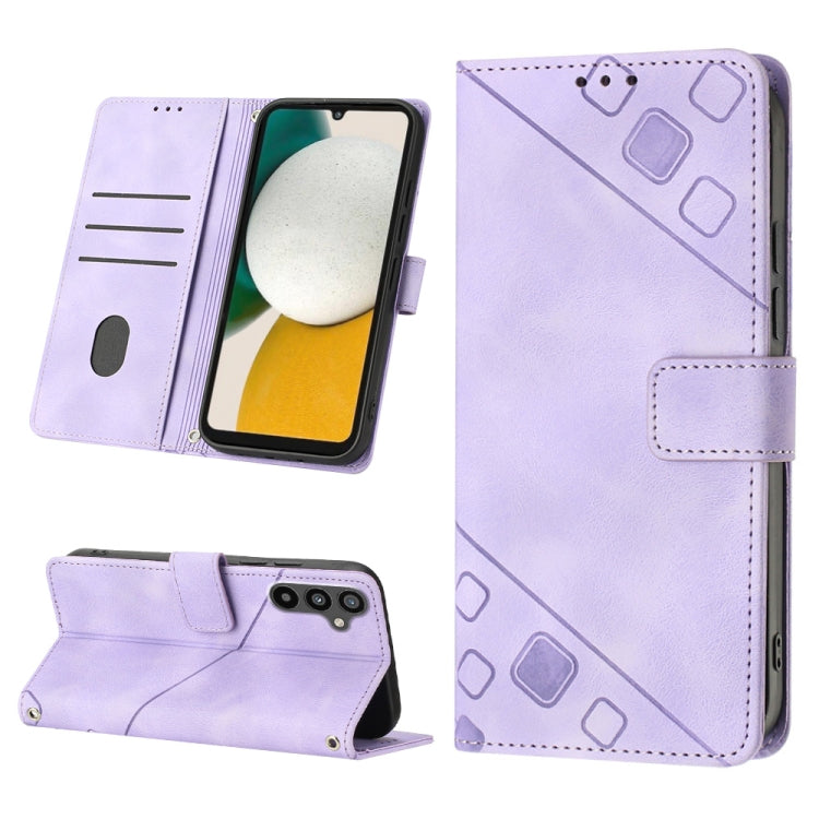 Skin-feel Embossed Leather Phone Case, For Samsung Galaxy A34, For Samsung Galaxy A52 5G / 4G, For Samsung Galaxy A53 5G, For Samsung Galaxy A54 5G, For Samsung Galaxy A72 5G / 4G, For Samsung Galaxy A73 5G