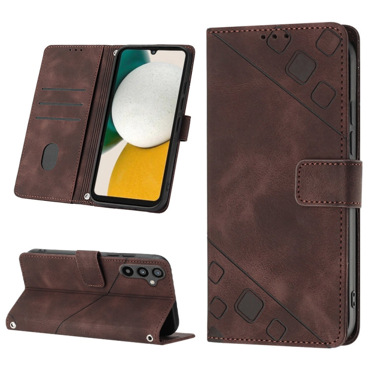 Skin-feel Embossed Leather Phone Case, For Samsung Galaxy A34, For Samsung Galaxy A52 5G / 4G, For Samsung Galaxy A53 5G, For Samsung Galaxy A54 5G, For Samsung Galaxy A72 5G / 4G, For Samsung Galaxy A73 5G