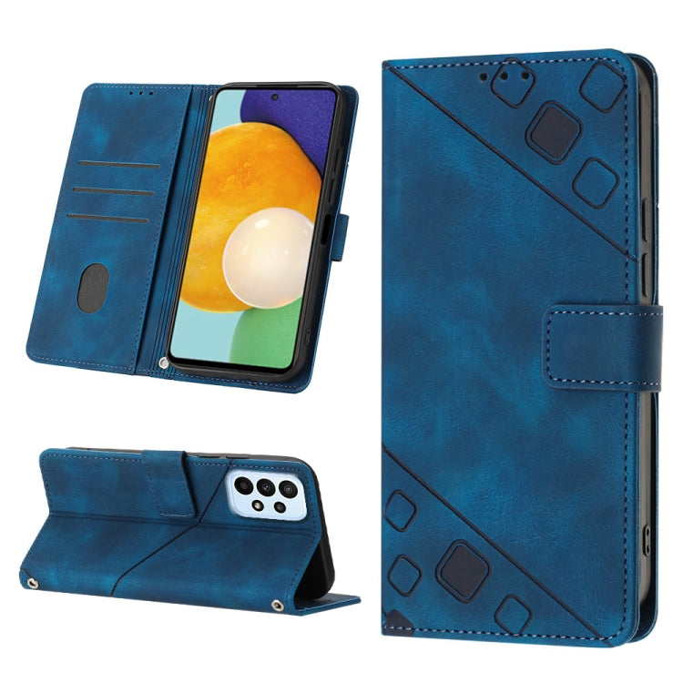 Skin-feel Embossed Leather Phone Case, For Samsung Galaxy A34, For Samsung Galaxy A52 5G / 4G, For Samsung Galaxy A53 5G, For Samsung Galaxy A54 5G, For Samsung Galaxy A72 5G / 4G, For Samsung Galaxy A73 5G