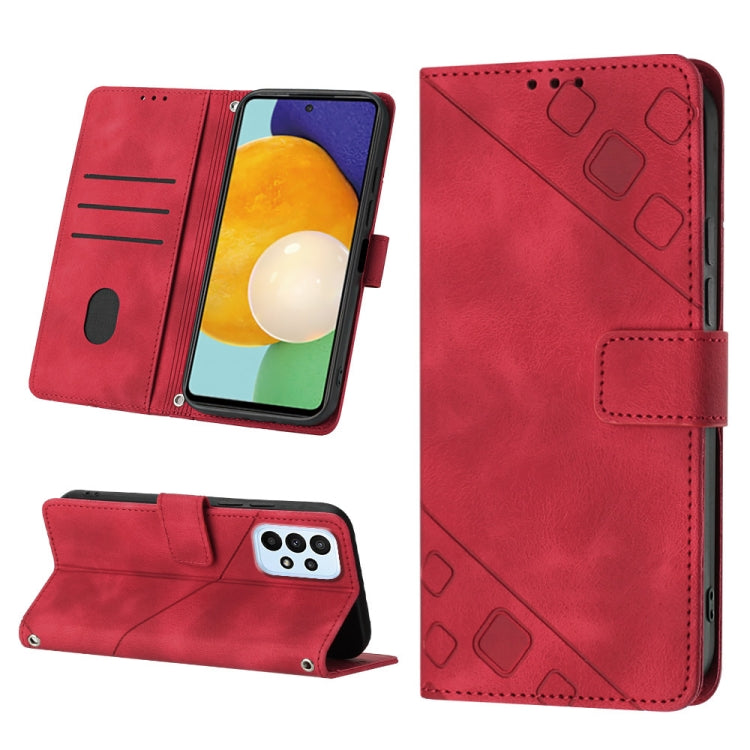 Skin-feel Embossed Leather Phone Case, For Samsung Galaxy A34, For Samsung Galaxy A52 5G / 4G, For Samsung Galaxy A53 5G, For Samsung Galaxy A54 5G, For Samsung Galaxy A72 5G / 4G, For Samsung Galaxy A73 5G