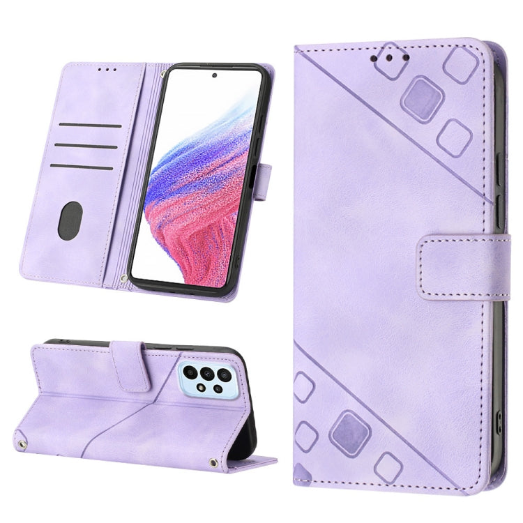 Skin-feel Embossed Leather Phone Case, For Samsung Galaxy A34, For Samsung Galaxy A52 5G / 4G, For Samsung Galaxy A53 5G, For Samsung Galaxy A54 5G, For Samsung Galaxy A72 5G / 4G, For Samsung Galaxy A73 5G