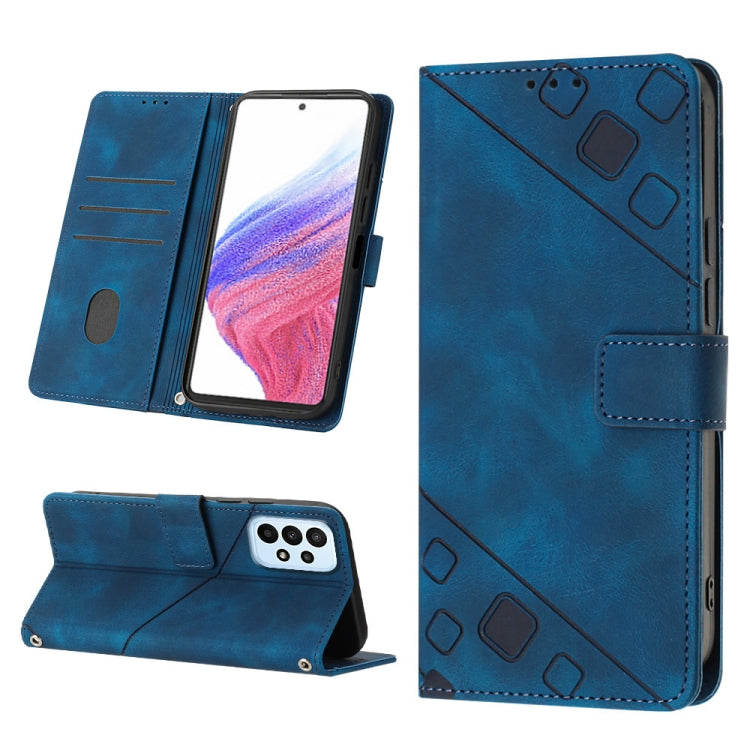 Skin-feel Embossed Leather Phone Case, For Samsung Galaxy A34, For Samsung Galaxy A52 5G / 4G, For Samsung Galaxy A53 5G, For Samsung Galaxy A54 5G, For Samsung Galaxy A72 5G / 4G, For Samsung Galaxy A73 5G