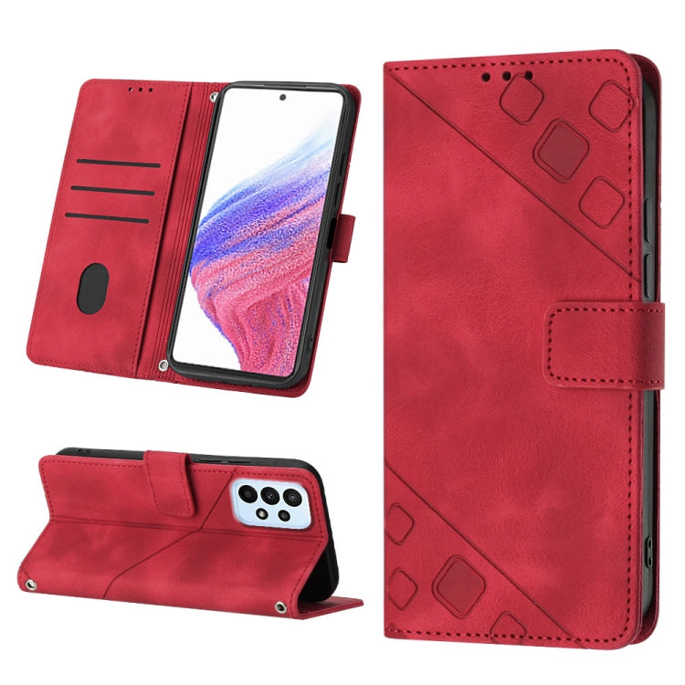 Skin-feel Embossed Leather Phone Case, For Samsung Galaxy A34, For Samsung Galaxy A52 5G / 4G, For Samsung Galaxy A53 5G, For Samsung Galaxy A54 5G, For Samsung Galaxy A72 5G / 4G, For Samsung Galaxy A73 5G