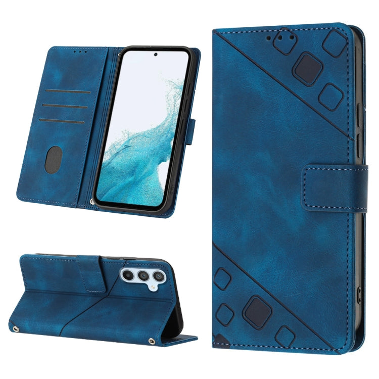 Skin-feel Embossed Leather Phone Case, For Samsung Galaxy A34, For Samsung Galaxy A52 5G / 4G, For Samsung Galaxy A53 5G, For Samsung Galaxy A54 5G, For Samsung Galaxy A72 5G / 4G, For Samsung Galaxy A73 5G
