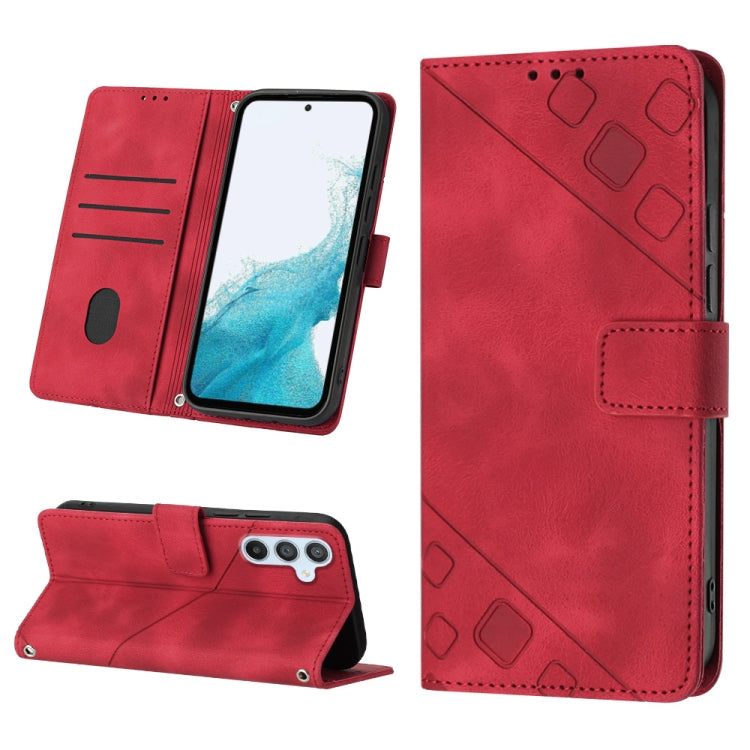 Skin-feel Embossed Leather Phone Case, For Samsung Galaxy A34, For Samsung Galaxy A52 5G / 4G, For Samsung Galaxy A53 5G, For Samsung Galaxy A54 5G, For Samsung Galaxy A72 5G / 4G, For Samsung Galaxy A73 5G