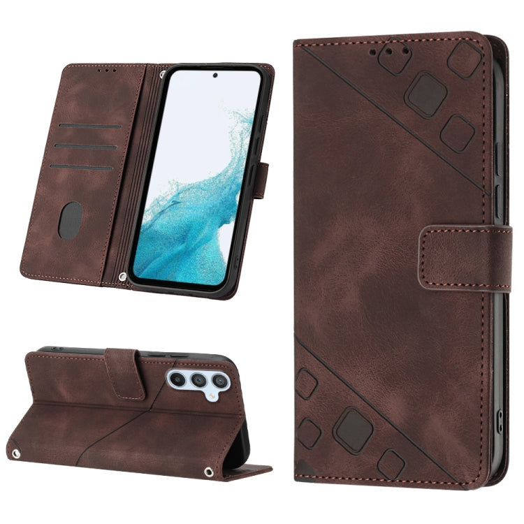 Skin-feel Embossed Leather Phone Case, For Samsung Galaxy A34, For Samsung Galaxy A52 5G / 4G, For Samsung Galaxy A53 5G, For Samsung Galaxy A54 5G, For Samsung Galaxy A72 5G / 4G, For Samsung Galaxy A73 5G